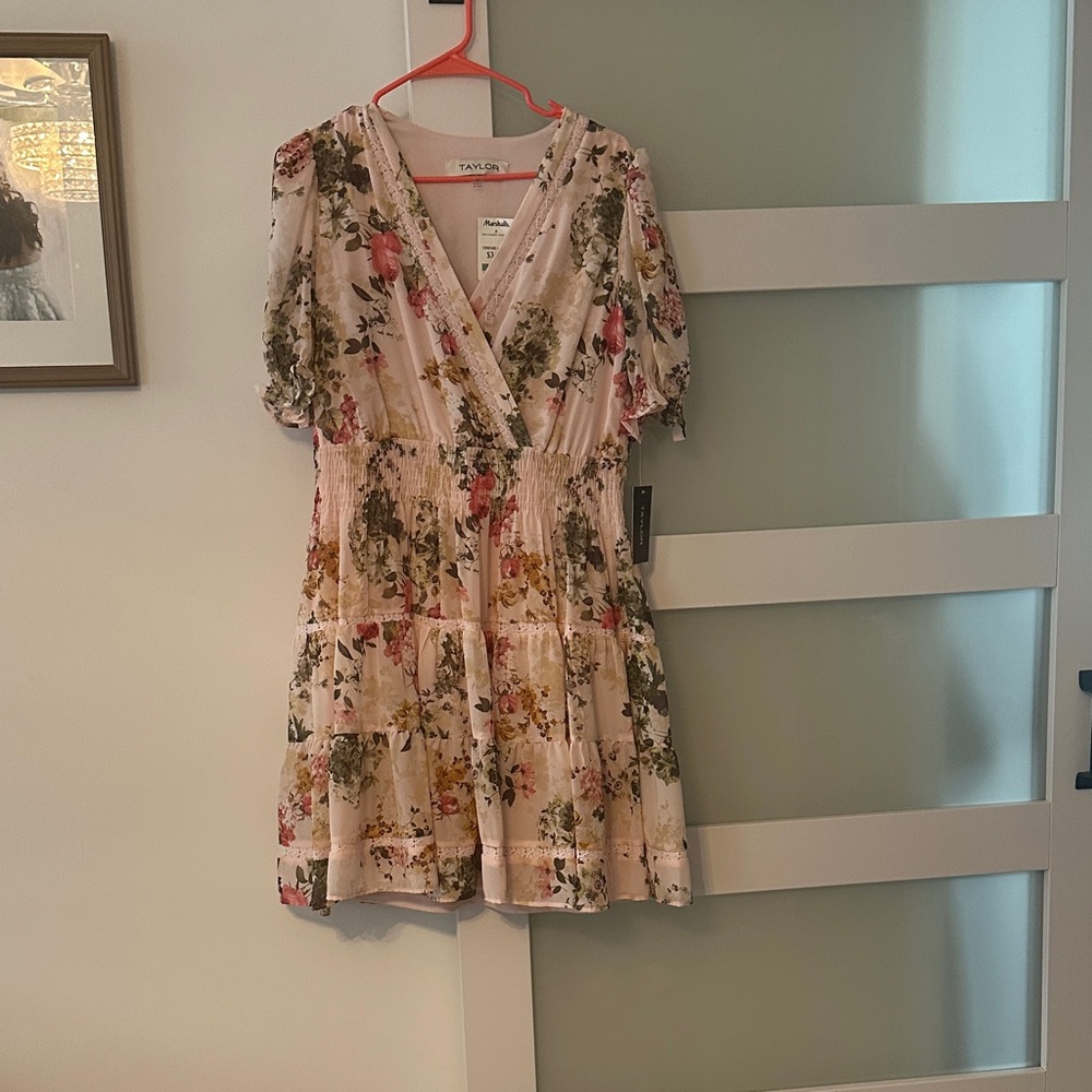 Taylor Blush Floral Mini Dress